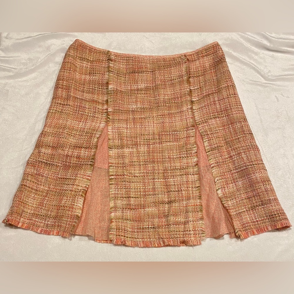 Liz Claiborne A-Line Tweed Pink Skirt